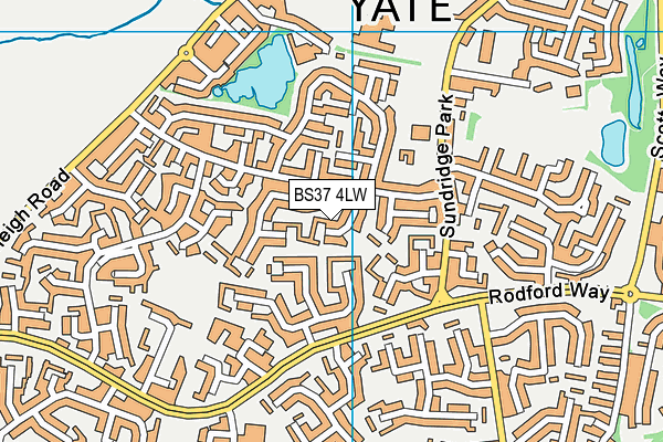 BS37 4LW map - OS VectorMap District (Ordnance Survey) BS37 4LW map - OS VectorMap District (Ordnance Survey)
