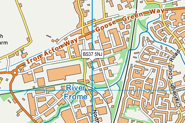 BS37 5NJ map - OS VectorMap District (Ordnance Survey) BS37 5NJ map - OS VectorMap District (Ordnance Survey)