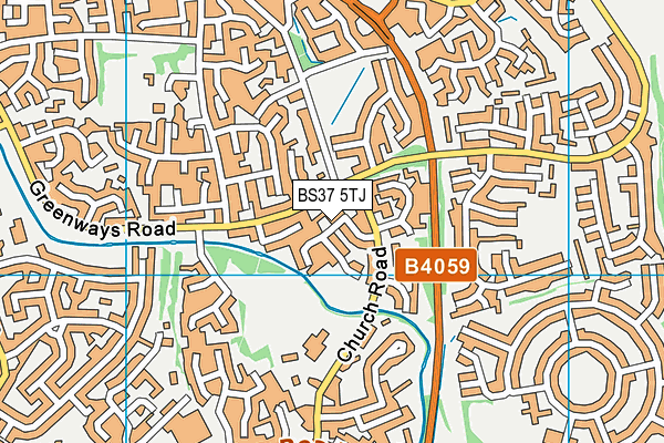 BS37 5TJ map - OS VectorMap District (Ordnance Survey) BS37 5TJ map - OS VectorMap District (Ordnance Survey)