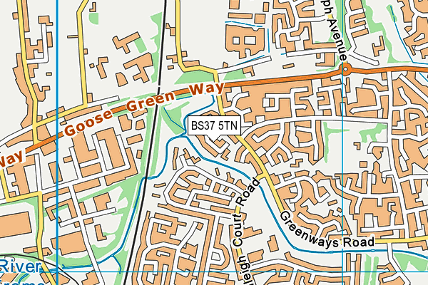 BS37 5TN map - OS VectorMap District (Ordnance Survey) BS37 5TN map - OS VectorMap District (Ordnance Survey)