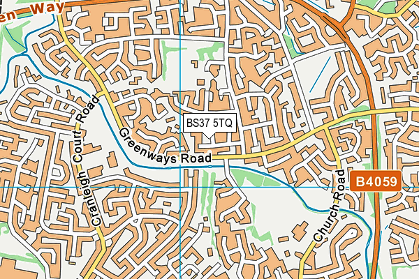 BS37 5TQ map - OS VectorMap District (Ordnance Survey) BS37 5TQ map - OS VectorMap District (Ordnance Survey)