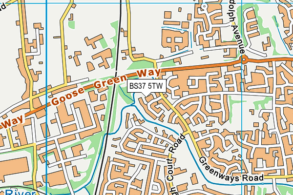 BS37 5TW map - OS VectorMap District (Ordnance Survey) BS37 5TW map - OS VectorMap District (Ordnance Survey)