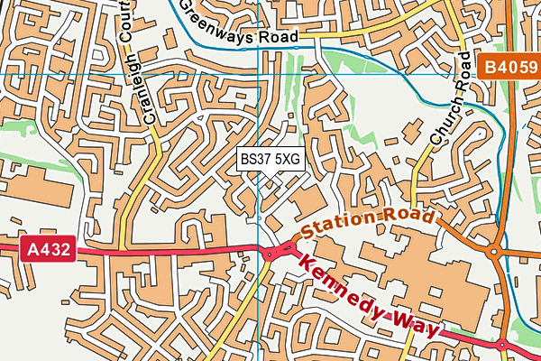 BS37 5XG map - OS VectorMap District (Ordnance Survey) BS37 5XG map - OS VectorMap District (Ordnance Survey)