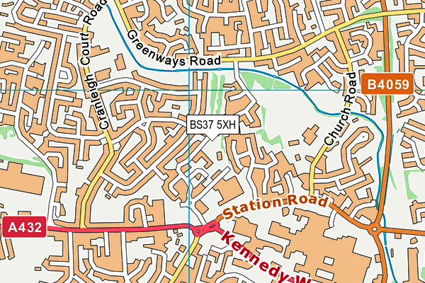 BS37 5XH map - OS VectorMap District (Ordnance Survey) BS37 5XH map - OS VectorMap District (Ordnance Survey)