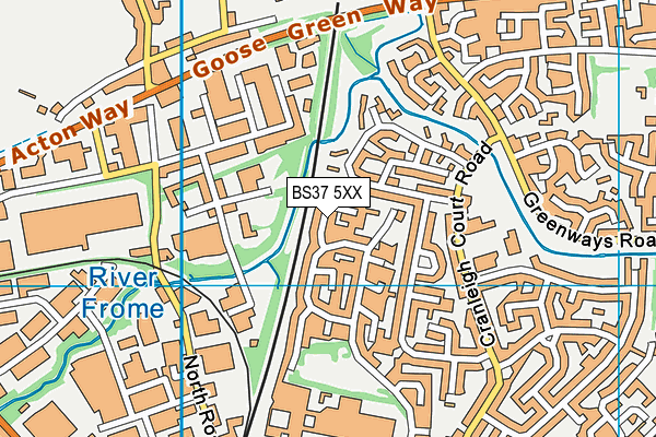 BS37 5XX map - OS VectorMap District (Ordnance Survey) BS37 5XX map - OS VectorMap District (Ordnance Survey)