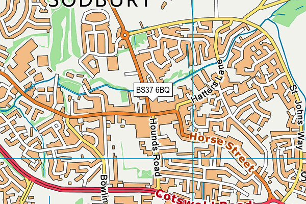 BS37 6BQ map - OS VectorMap District (Ordnance Survey) BS37 6BQ map - OS VectorMap District (Ordnance Survey)