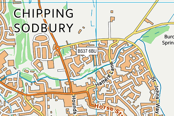 BS37 6BU map - OS VectorMap District (Ordnance Survey)