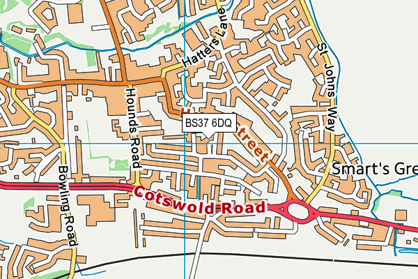 BS37 6DQ map - OS VectorMap District (Ordnance Survey) BS37 6DQ map - OS VectorMap District (Ordnance Survey)