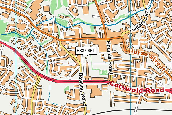 BS37 6ET map - OS VectorMap District (Ordnance Survey) BS37 6ET map - OS VectorMap District (Ordnance Survey)