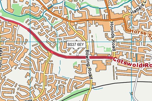 BS37 6EY map - OS VectorMap District (Ordnance Survey) BS37 6EY map - OS VectorMap District (Ordnance Survey)