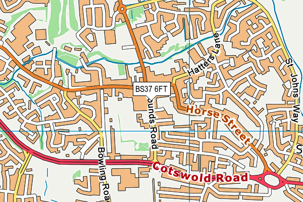 BS37 6FT map - OS VectorMap District (Ordnance Survey)