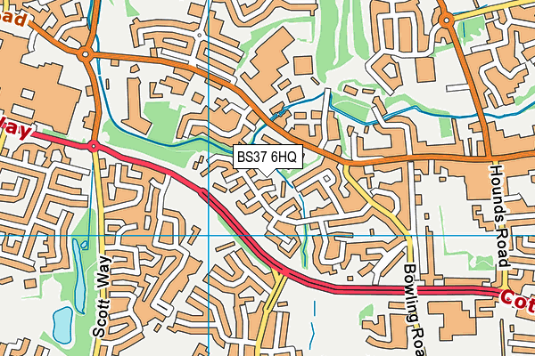 BS37 6HQ map - OS VectorMap District (Ordnance Survey) BS37 6HQ map - OS VectorMap District (Ordnance Survey)
