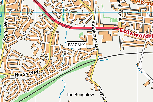 BS37 6HX map - OS VectorMap District (Ordnance Survey)