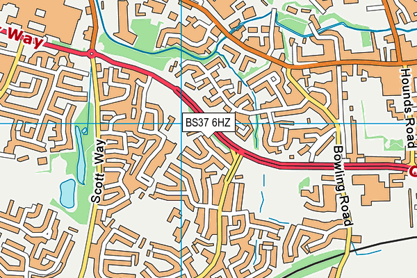 BS37 6HZ map - OS VectorMap District (Ordnance Survey) BS37 6HZ map - OS VectorMap District (Ordnance Survey)