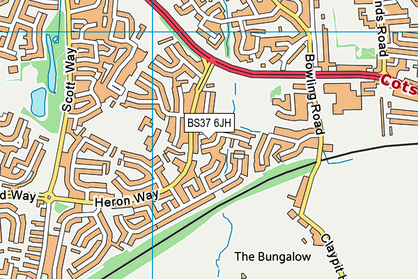 BS37 6JH map - OS VectorMap District (Ordnance Survey) BS37 6JH map - OS VectorMap District (Ordnance Survey)