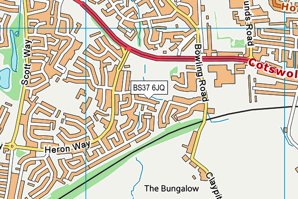 BS37 6JQ map - OS VectorMap District (Ordnance Survey) BS37 6JQ map - OS VectorMap District (Ordnance Survey)