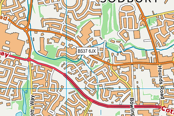 BS37 6JX map - OS VectorMap District (Ordnance Survey) BS37 6JX map - OS VectorMap District (Ordnance Survey)