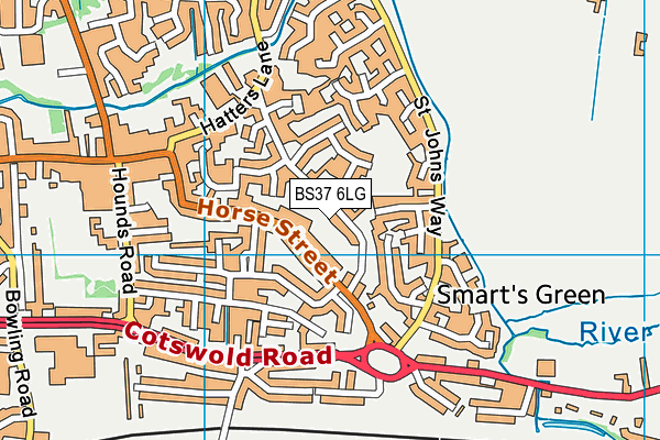 BS37 6LG map - OS VectorMap District (Ordnance Survey) BS37 6LG map - OS VectorMap District (Ordnance Survey)