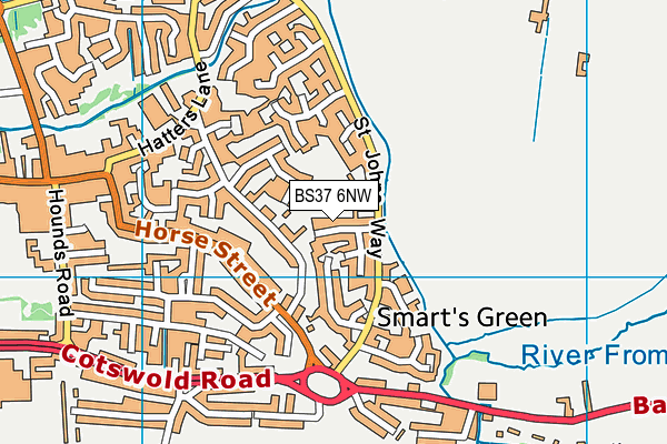 BS37 6NW map - OS VectorMap District (Ordnance Survey) BS37 6NW map - OS VectorMap District (Ordnance Survey)