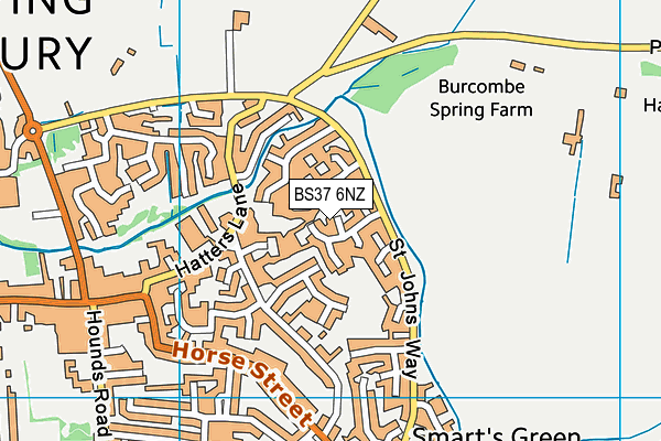 BS37 6NZ map - OS VectorMap District (Ordnance Survey)