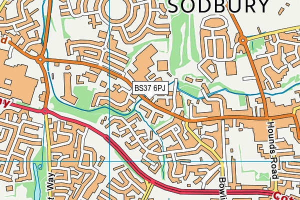 BS37 6PJ map - OS VectorMap District (Ordnance Survey) BS37 6PJ map - OS VectorMap District (Ordnance Survey)