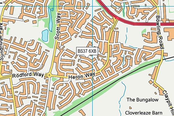 BS37 6XB map - OS VectorMap District (Ordnance Survey)