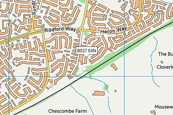 BS37 6XN map - OS VectorMap District (Ordnance Survey) BS37 6XN map - OS VectorMap District (Ordnance Survey)