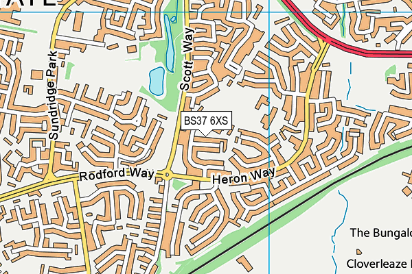 BS37 6XS map - OS VectorMap District (Ordnance Survey)