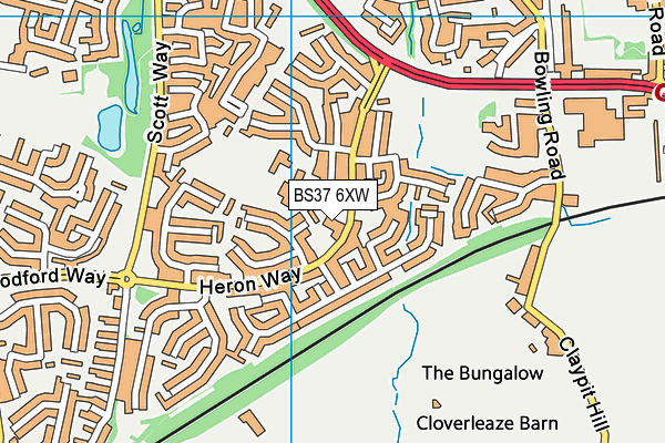 BS37 6XW map - OS VectorMap District (Ordnance Survey) BS37 6XW map - OS VectorMap District (Ordnance Survey)