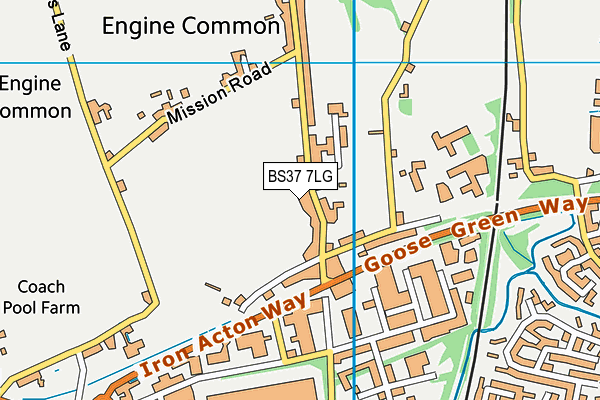 BS37 7LG map - OS VectorMap District (Ordnance Survey) BS37 7LG map - OS VectorMap District (Ordnance Survey)