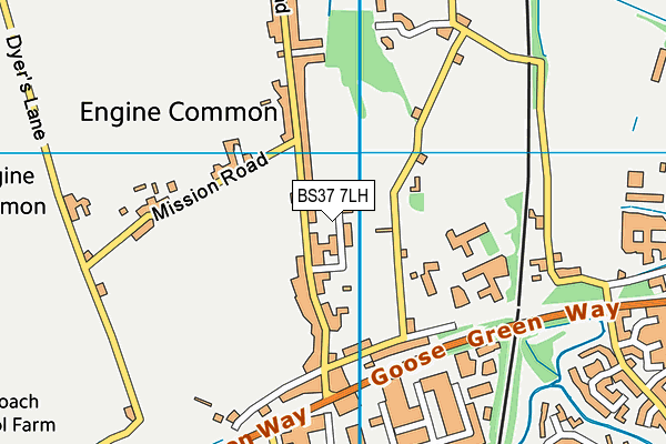 BS37 7LH map - OS VectorMap District (Ordnance Survey) BS37 7LH map - OS VectorMap District (Ordnance Survey)