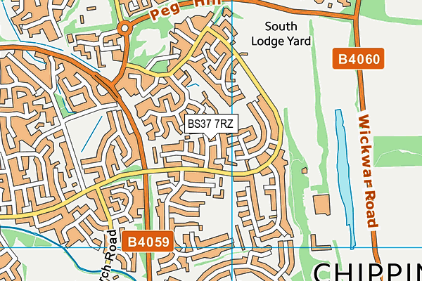 BS37 7RZ map - OS VectorMap District (Ordnance Survey)