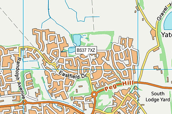 BS37 7XZ map - OS VectorMap District (Ordnance Survey) BS37 7XZ map - OS VectorMap District (Ordnance Survey)