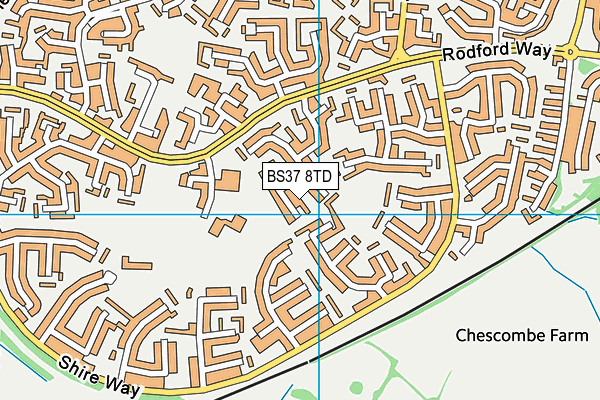 BS37 8TD map - OS VectorMap District (Ordnance Survey) BS37 8TD map - OS VectorMap District (Ordnance Survey)
