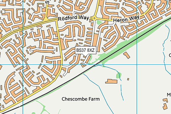 BS37 8XZ map - OS VectorMap District (Ordnance Survey)