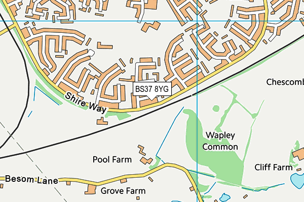 BS37 8YG map - OS VectorMap District (Ordnance Survey) BS37 8YG map - OS VectorMap District (Ordnance Survey)