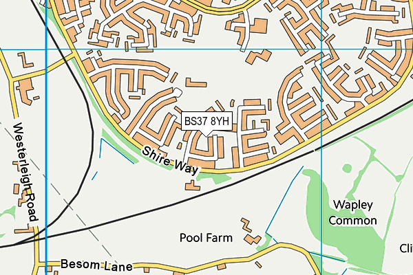 BS37 8YH map - OS VectorMap District (Ordnance Survey) BS37 8YH map - OS VectorMap District (Ordnance Survey)