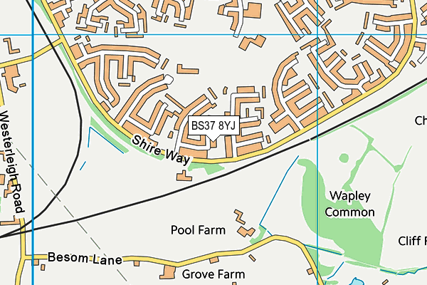 BS37 8YJ map - OS VectorMap District (Ordnance Survey)