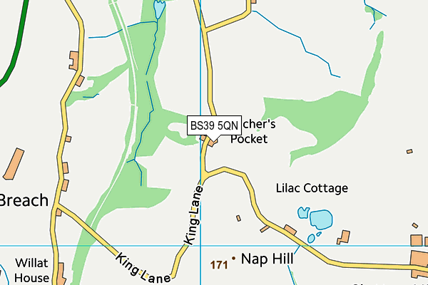 BS39 5QN map - OS VectorMap District (Ordnance Survey) BS39 5QN map - OS VectorMap District (Ordnance Survey)