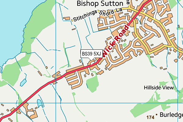 BS39 5XJ map - OS VectorMap District (Ordnance Survey) BS39 5XJ map - OS VectorMap District (Ordnance Survey)