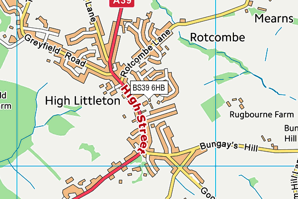BS39 6HB map - OS VectorMap District (Ordnance Survey)