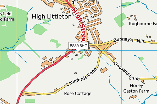 BS39 6HG map - OS VectorMap District (Ordnance Survey)