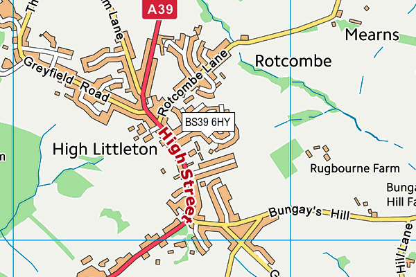 BS39 6HY map - OS VectorMap District (Ordnance Survey)
