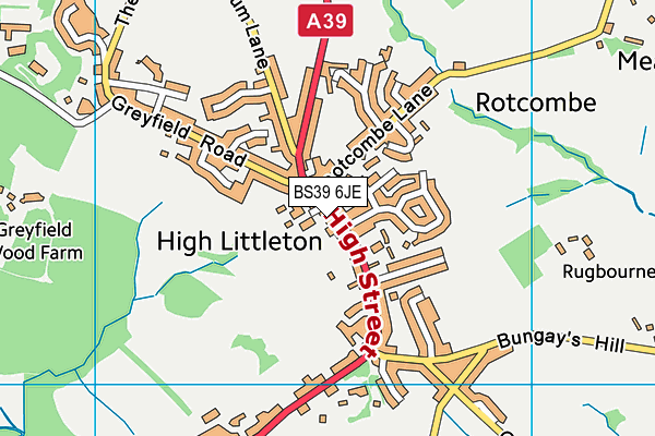 BS39 6JE map - OS VectorMap District (Ordnance Survey)