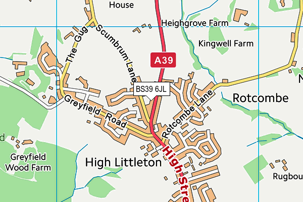 BS39 6JL map - OS VectorMap District (Ordnance Survey)