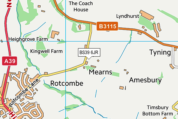 BS39 6JR map - OS VectorMap District (Ordnance Survey) BS39 6JR map - OS VectorMap District (Ordnance Survey)
