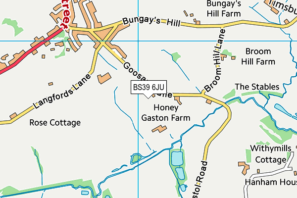 BS39 6JU map - OS VectorMap District (Ordnance Survey)