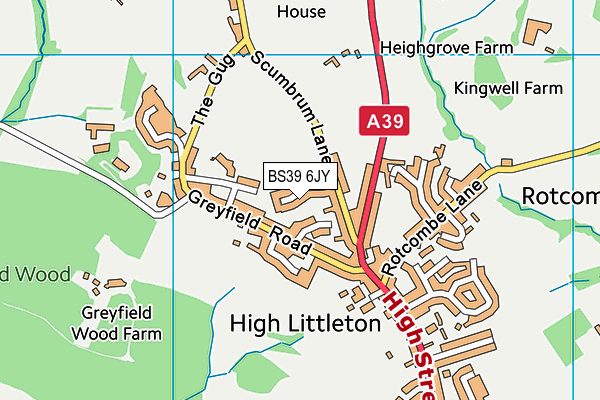 BS39 6JY map - OS VectorMap District (Ordnance Survey)