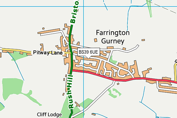 BS39 6UE map - OS VectorMap District (Ordnance Survey)