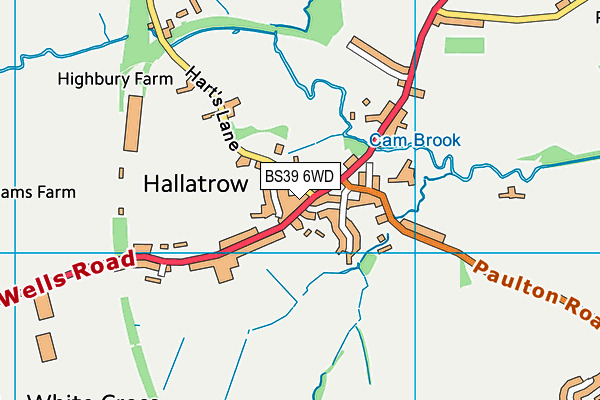 BS39 6WD map - OS VectorMap District (Ordnance Survey)